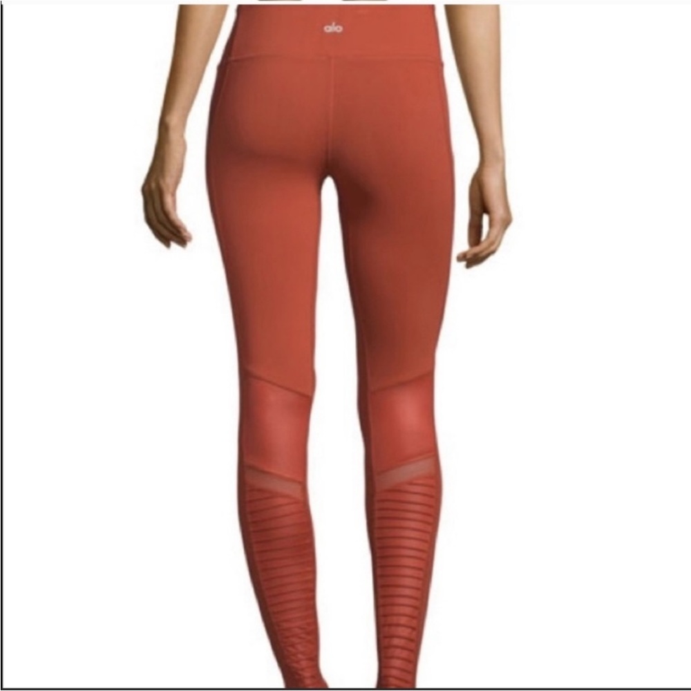 Alo High Waist Moto Leggings- Sz Small- Orange- worn once! - Picture 2 of 5